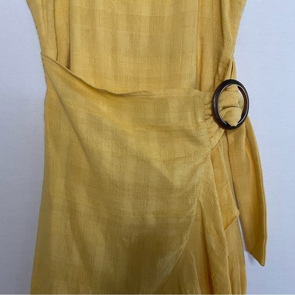 American Eagle Flattering Boho Ruffle Trim Side Tie Mini Dress - Picture 9 of 15